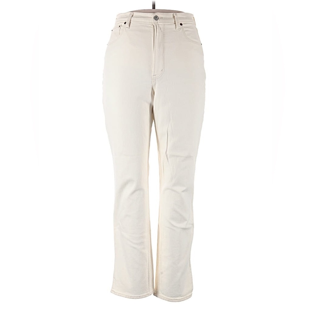 Abercrombie Curve Love ‘90s Straight Ultra High Rise Jeans Women's Size 31 Ecru
